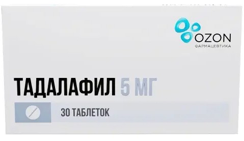 ТАДАЛАФИЛ ТАБЛЕТКИ ПОКРЫТЫЕ ПЛЕНОЧНОЙ ОБОЛОЧКОЙ 5 МГ   №30, БАНКИ